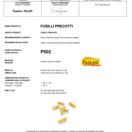 P502 Fusili Précuits