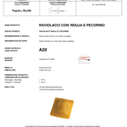A20 RAVIOLACCI 'NDUJA ET PECORINO