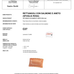 C27 RETTANGOLI AU SAUMON ET ANETH (Pâte rose)