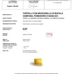 C37Tortelli Mozza Tomate Basilic