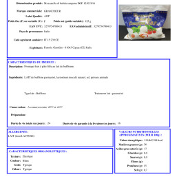 F974 MOZZARELLA DI BUFALA CAMPANA DOP 125GX16 GRANCOEUR
