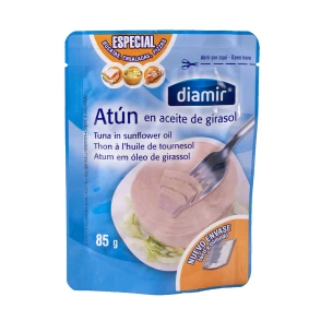 Poche de thon à l'huile de tournesol poche 85 g