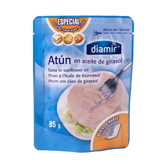 Poche de thon à l'huile de tournesol poche 85 g