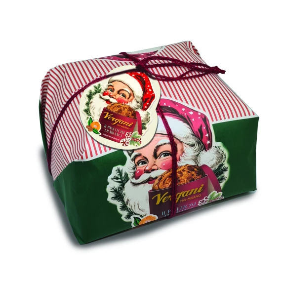 Panettone Traditional Babbo Natale Santa CLAUS Vergani 1 kg