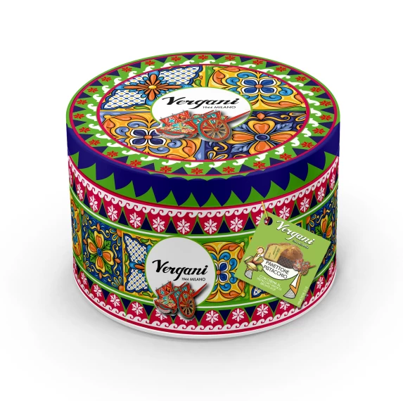 Panettone  Pistacchio Sicily Trip coffret métallique Vergani 750 g