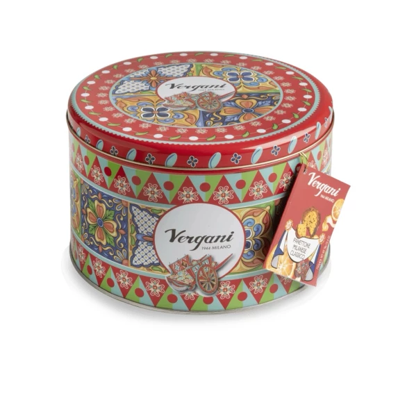 Panettone classico Sicily Trip coffret métallique Vergani 750 g