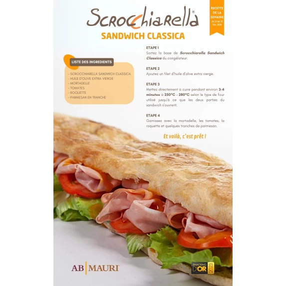 Scrochiarella sandwich classica IQF 12 x 52 cm