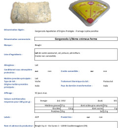 Gorgonzola AOP 1 8ème - 7262