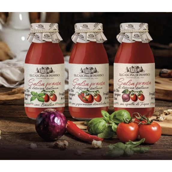 Salsa Pronta di Datterino Italiano e Peperoncino LA CASCINA DI PEPPINO par Orto d’Autore 250G