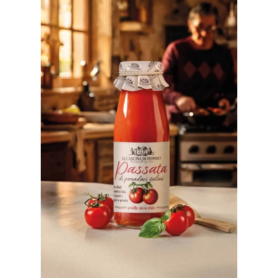 Passata Classica di Pomodoro LA CASCINA DI PEPPINO  par Orto D’Autore 700G