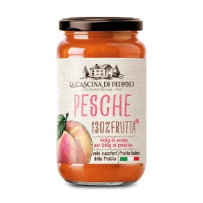 Marmelade de Pêches Italiennes  130% frutta LA CASCINA DI PEPPINO par Orto D’Autore 340G