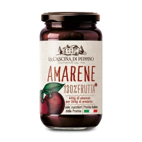 Marmelade d'amarena italiennes  130% frutta LA CASCINA DI PEPPINO par Orto D’Autore 340G