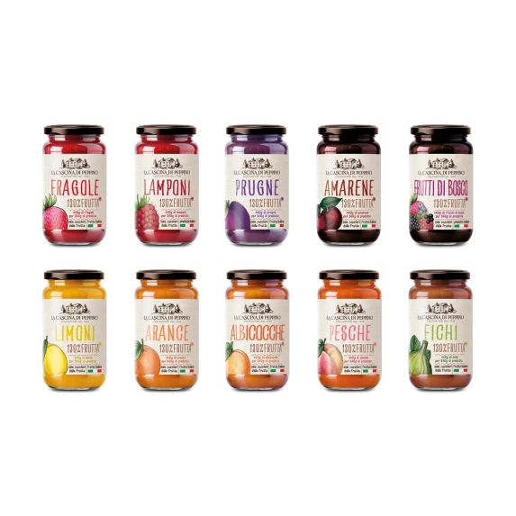 Marmelade fruits des bois italiens 130% frutta LA CASCINA DI PEPPINO par Orto D’Autore 340 g