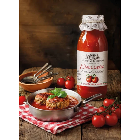 Passata Classica di Pomodoro LA CASCINA DI PEPPINO  par Orto D’Autore 700G