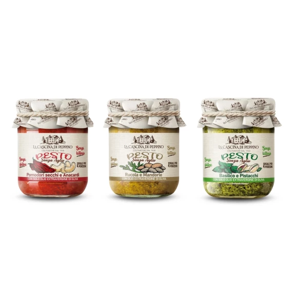 Pesto Verde Basilico & Pistacchi LA CASCINA DI PEPPINO par Orto d’Autore 180g