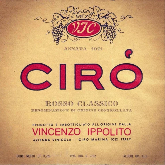 Liber Pater Cirò Rosso Classico Superiore DOC Ippolito 1845 13.5% - 75 cl