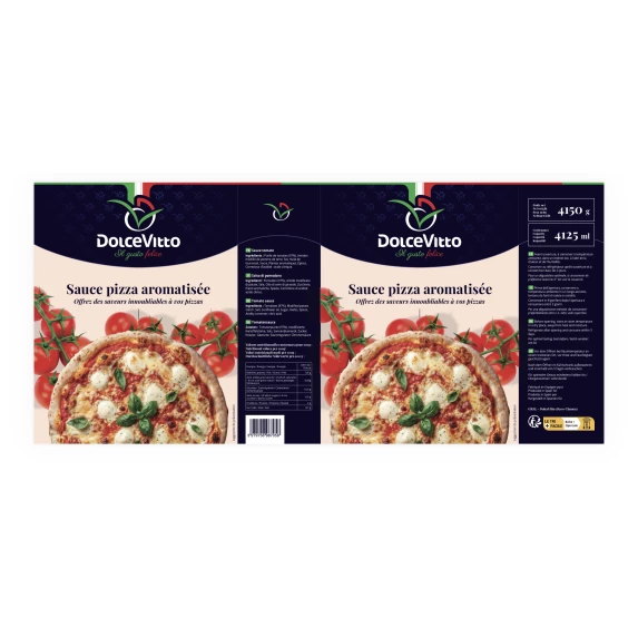 Sauce Pizza Aromatisée 10/12 Grancœur DOLCEVITTO 5/1 NOUVEAU VISUEL
