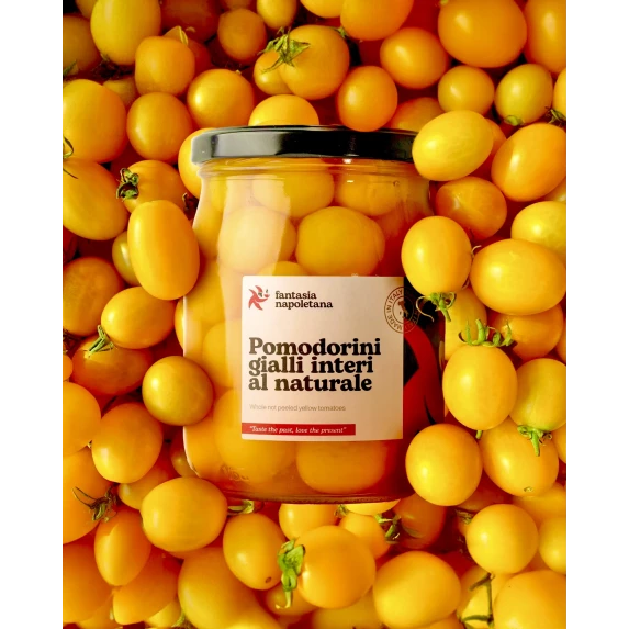 Pomodorini Gialli  del Vesuvio Al Naturale Fantasia Napoletana 6 x 580 ml