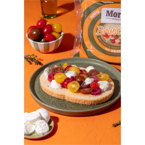 Bruschetta con olio di oliva format Maxi paquet de 400g de 4tranches x 8paquets Morato